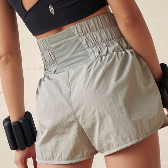FREE PEOPLE FP MOVEMENT The Way Home Shorts  Lined Arctic Mist Gray - Picture 2 of 8
